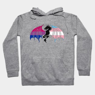 Bi + Trans Pride Dragon Hoodie